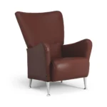 Stepp fåtölj läder