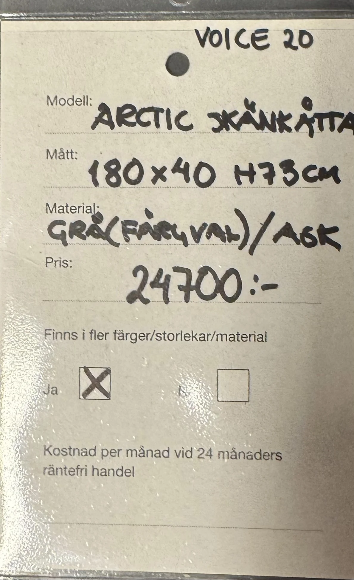 Arctic skänk från Voice/Reapris 13900:-